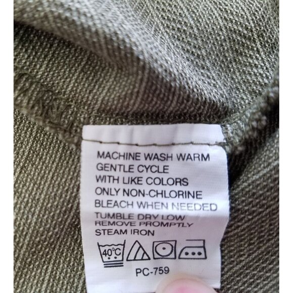 Izod Golf Cotton Cool-FX Polo Shirt Mens Sz Medium Olive Short Sleeve Collared - Picture 7 of 12